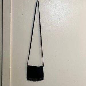 Black Fringe Crossbody Bag